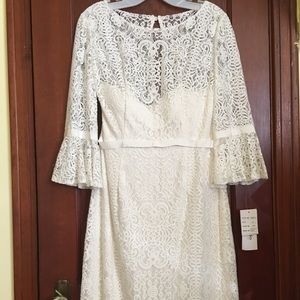 DB Studio Short Illusion Lace Wedding Dress